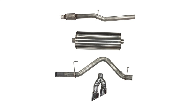 Chevrolet Silverado Performance Exhaust - Rear - CORSA Performance - Cat-Back Dual Rear Exit, Sport - Polished - `19-`24